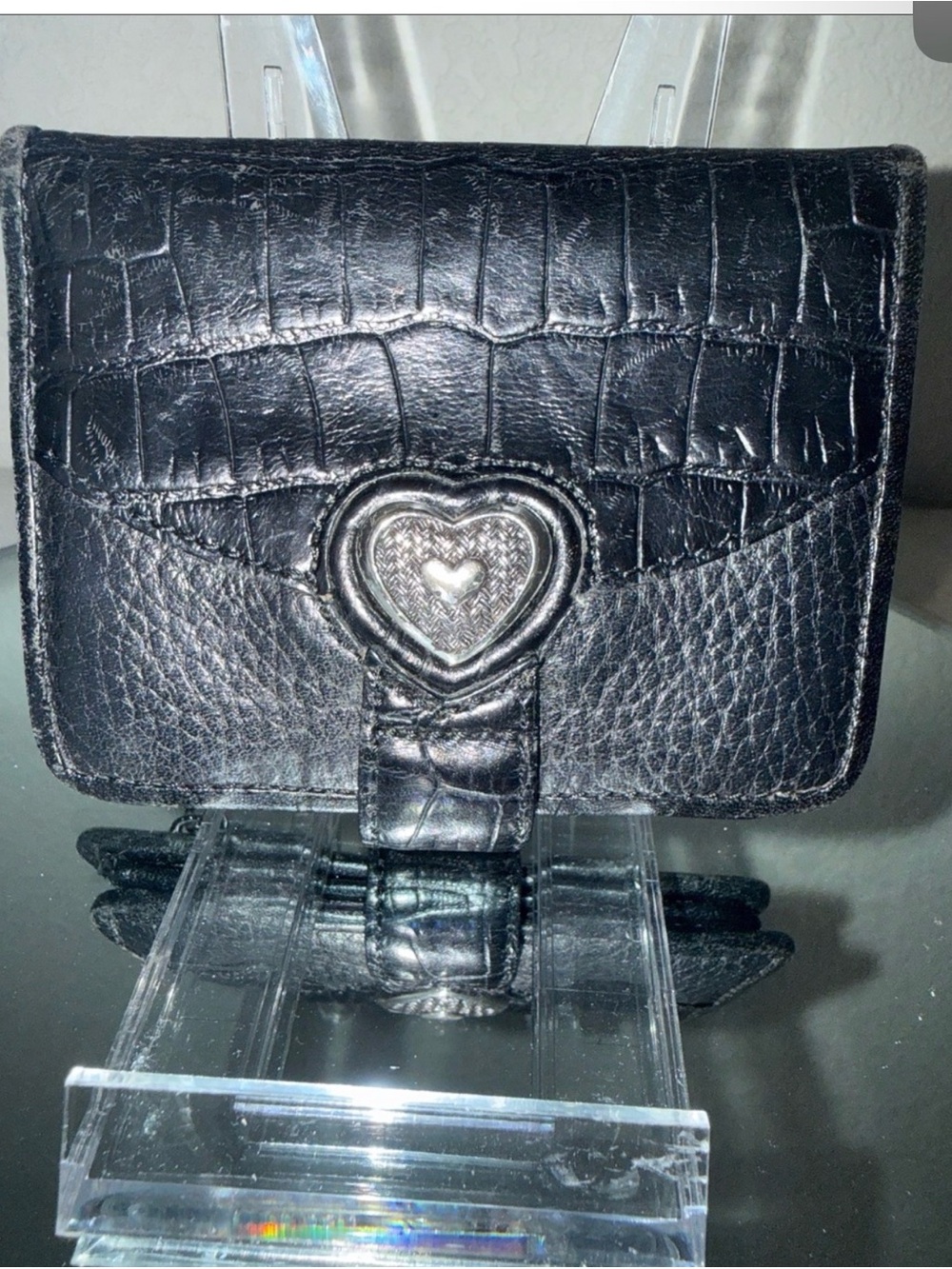 Vintage Brighton leather croc wallet